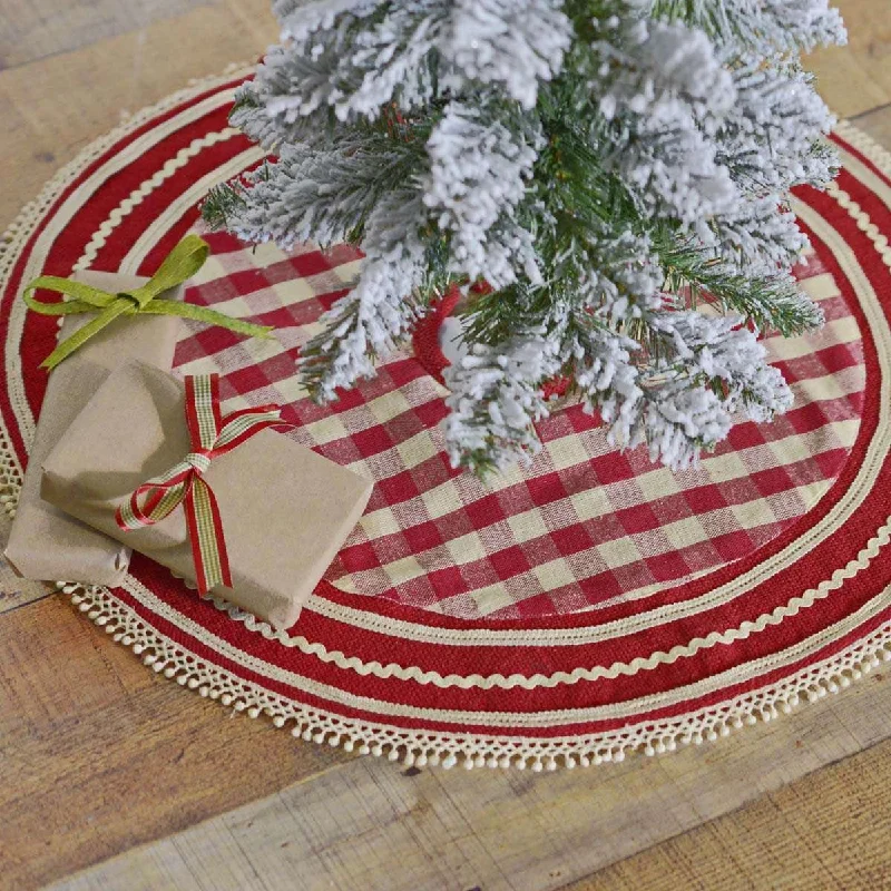 Gretchen Mini Christmas Tree Skirt 21 VHC Brands Comfortable Mini Skirt