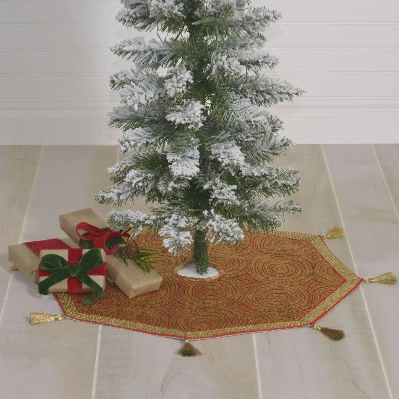 Soleil Mini Christmas Tree Skirt 21 VHC Brands Front Pocket Mini Skirt