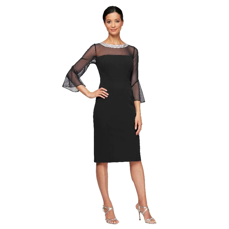 Black 12 Alex Evenings AE160146 Short Cocktail Beaded Dress Sale Petite party dresses