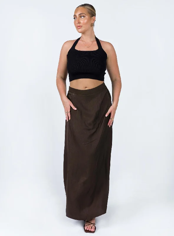 Baldwin Maxi Skirt Brown Bohemian Maxi Skirt