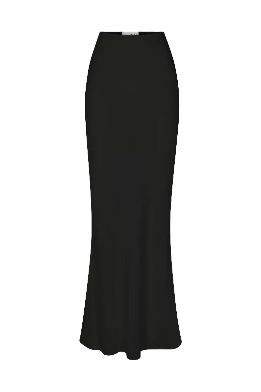 Bias-Cut Maxi Skirt in Stretch Twill Maxi Skirt Collection