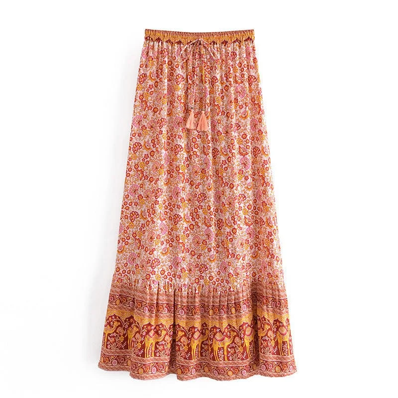 Ember Boho Maxi Skirt