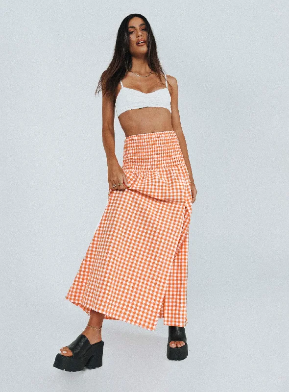 Jamilla Maxi Skirt Orange Maxi Skirt Set