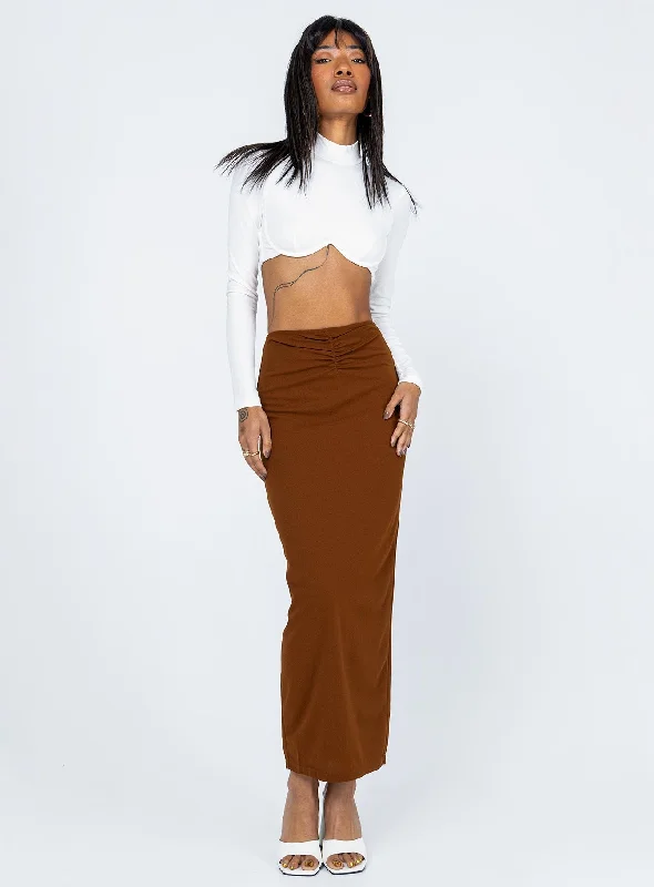 Jones Maxi Skirt Brown Vintage Maxi Skirt