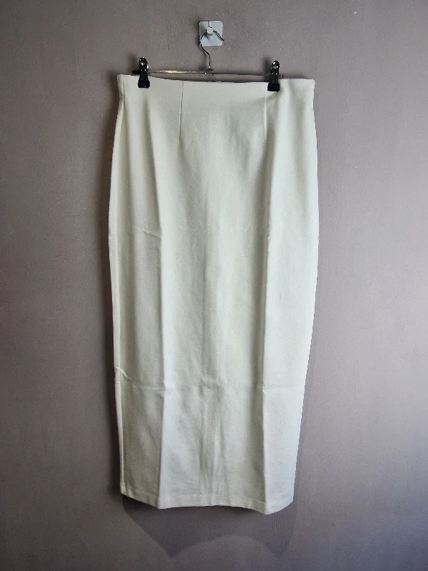 Karen Millen Ponte Column Ivory maxi skirt - Medium