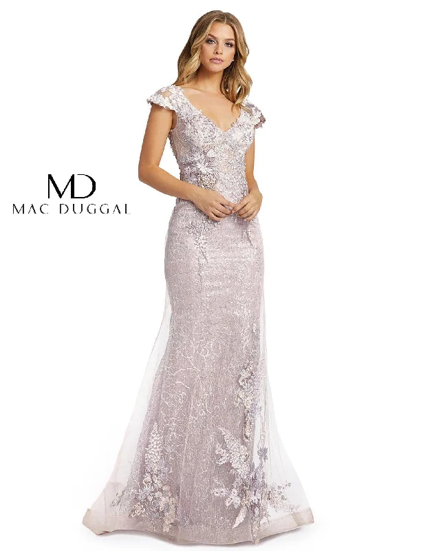 Mac Duggal 20144 Long Formal Mermaid Gown Wrap party dresses