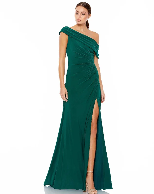 Mac Duggal Prom Long One Shoulder Formal Gown Sale Flattering party dresses for all body types