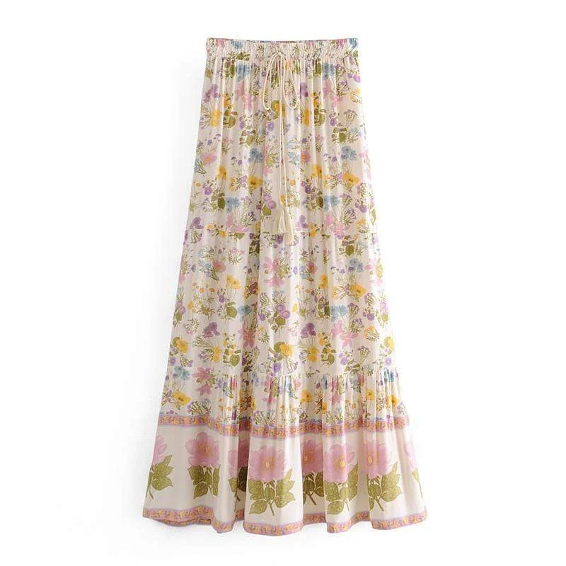 Mareike Boho Maxi Skirt Lace Detail Maxi