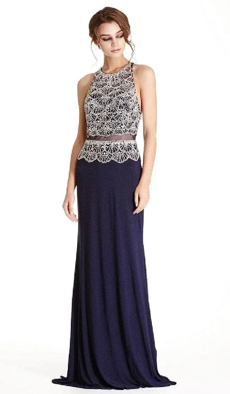 Aspeed Design - Beaded Halter Neck Prom Dress L1643 Holiday unclassified dresses