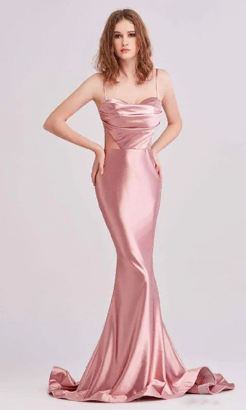 J'Adore Dresses - J15031 Cowl Sweetheart Satin Dress Tulle unclassified dresses