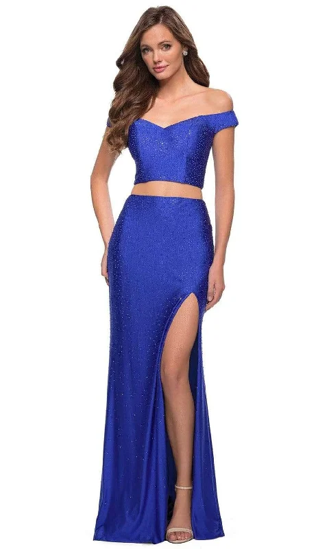 La Femme - 29951 Two-Piece Jewel Studded Junior Prom Dress Petite unclassified dresses