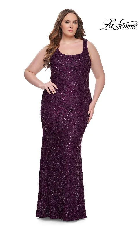 La Femme 31605 Plus-Size Formal Prom Dress Wrap unclassified dresses