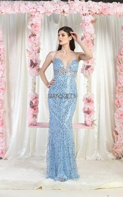 May Queen RQ7993 - Spaghetti-Strapped Column Sexy Dress Budget-friendly unclassified dresses