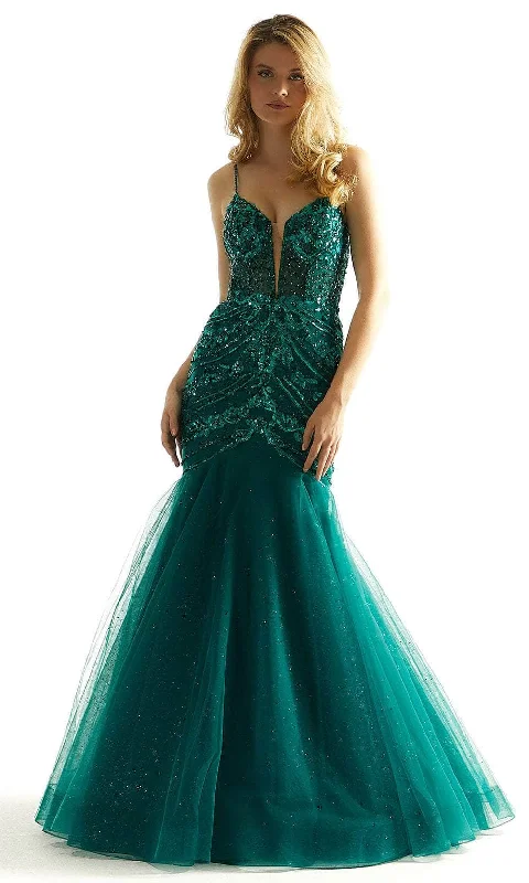 Mori Lee 49014 - Plunging Beaded Prom Dress Beaded unclassified dresses