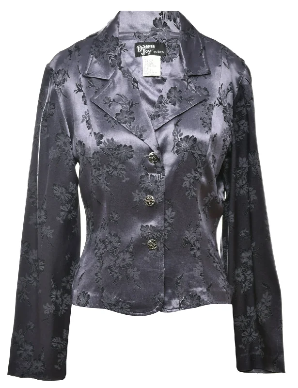 Floral Print Evening Jacket - M Women's floral dresses