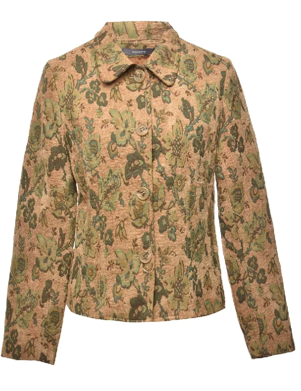 Floral Tapestry Jacket - M High-end floral dresses