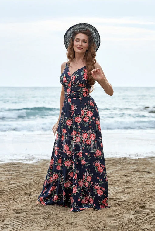 Giordana-Lee 1940s-inspired glamorous floral palazzo jumpsuit Hot new arrivals in floral dresses