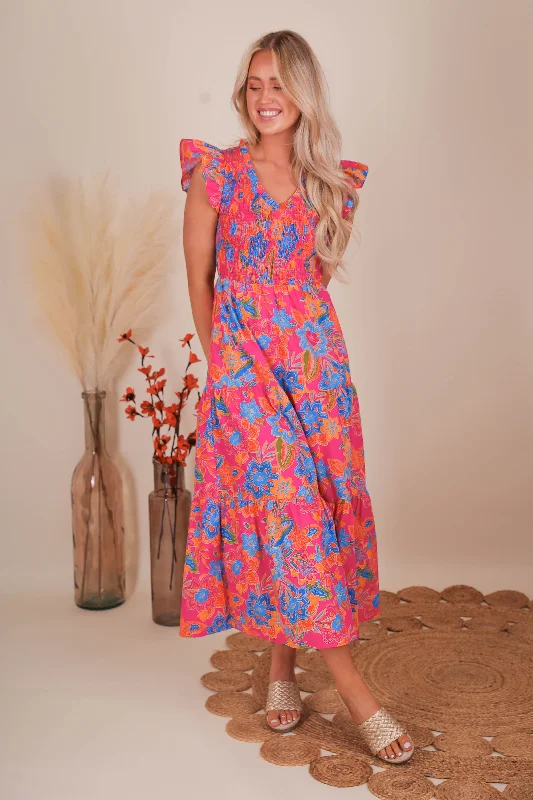 RESTOCK: It's No Surprise Dress-Floral Best floral dresses for curvy figures