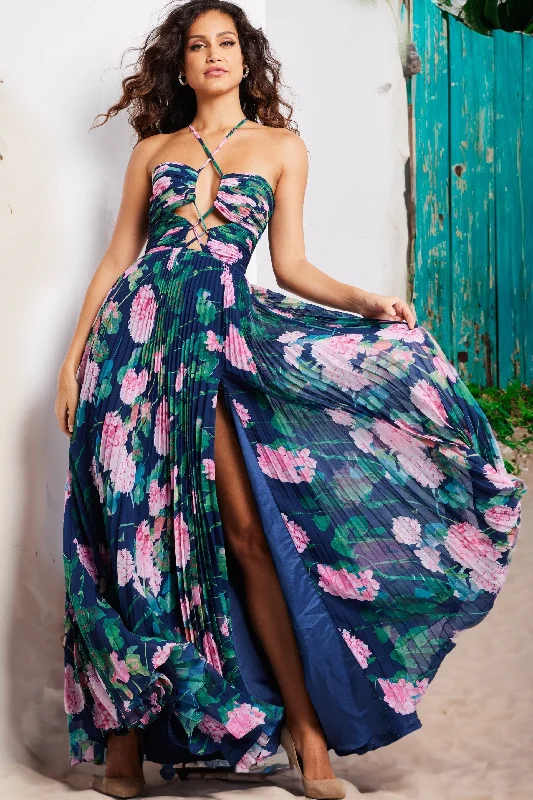 Jovani 38638 Prom Long Floral Formal Dress Mini floral dresses