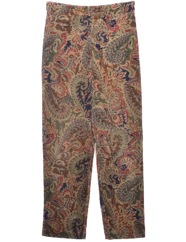 Paisley Pattern Trousers - W28 L30 Best floral dresses for tall women