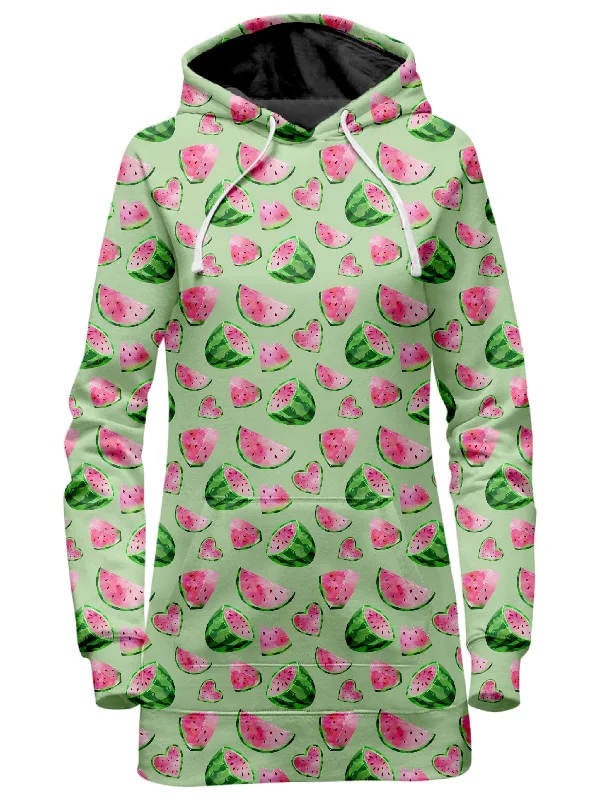 Watermelon Pattern Hoodie Dress Luxury floral dresses