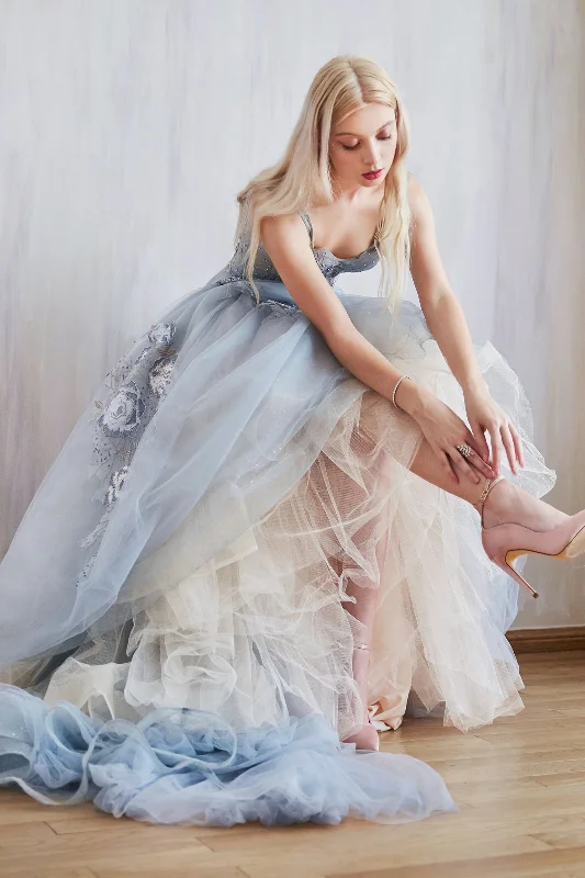 Enchanting Goddess: The Celestial Tulle Aline Gown by Enchanted Atelier Tulle Dress Glam