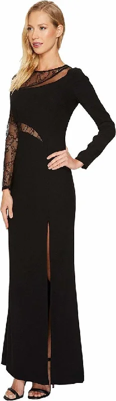 Aidan Mattox - Sheer Lace Cutout Long Sleeve Dress MN1E201536SC