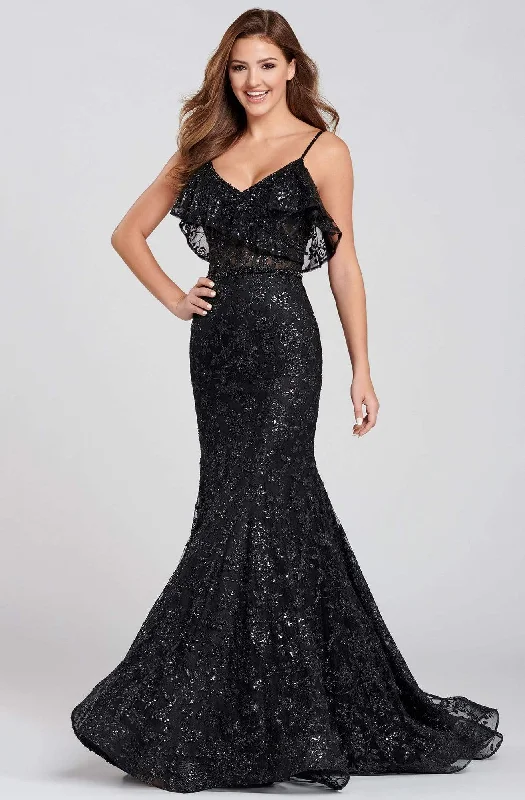 Ellie Wilde - EW120082 Sleeveless Sequined Trumpet Dress