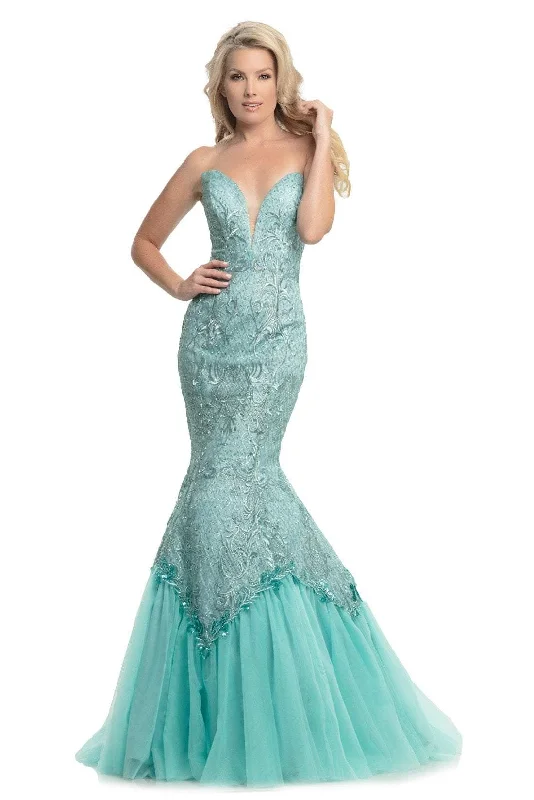 Johnathan Kayne - 9001SC Sweetheart Sequin Embroidered Gown