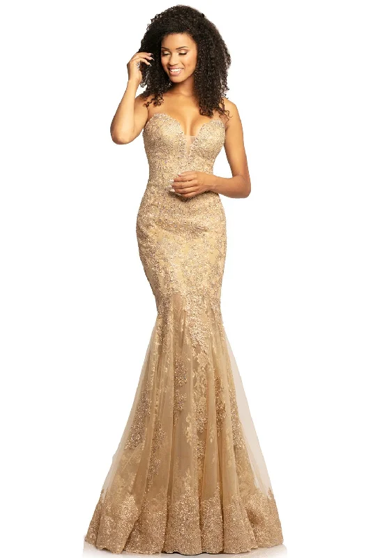 Johnathan Kayne - Crystal Studded Lace Mermaid Gown 2032SC