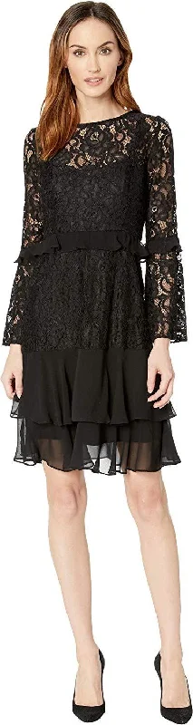 Taylor - Decadent Lace Tiered Hem Short Dress 9967MSC