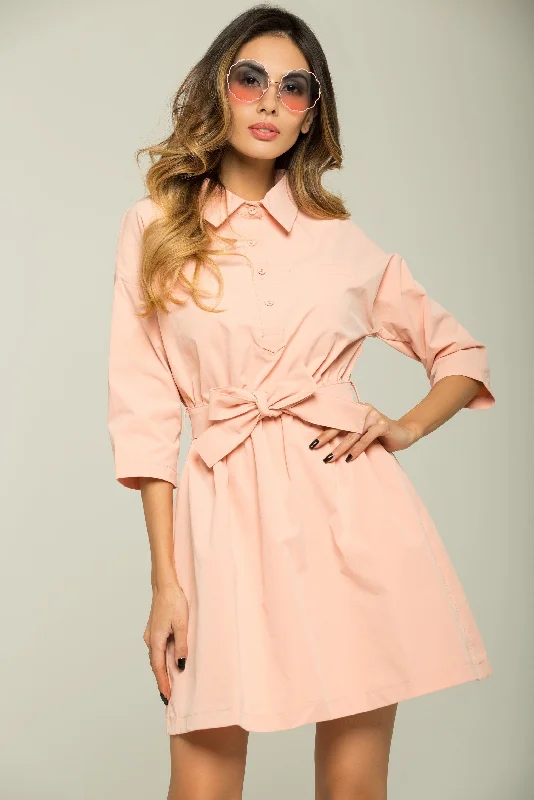 Bubblegum Pink Shirt Dress Classic Button Shirt