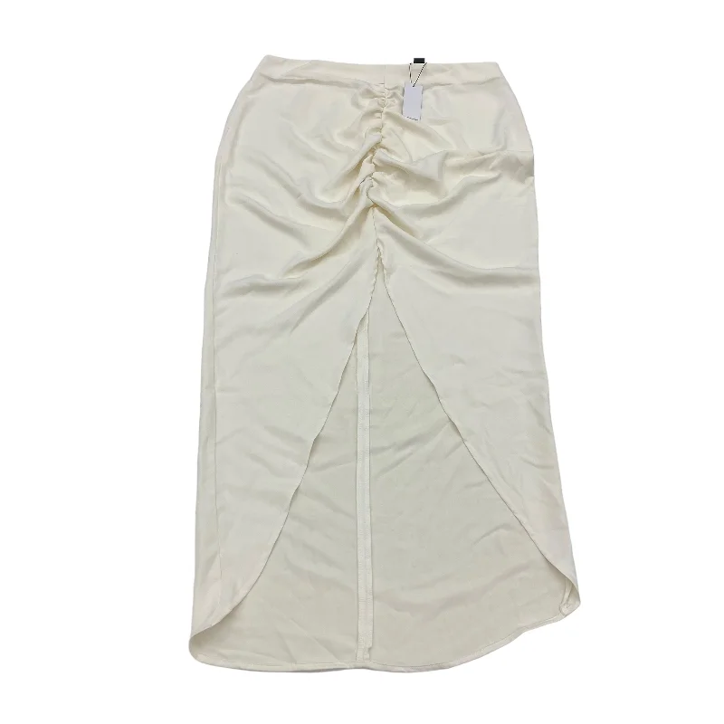 CREAM SKIRT MIDI by KAREN MILLEN Size:10 Cozy Midi Skirt