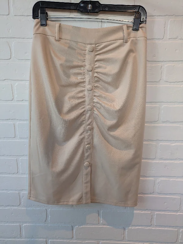 Cream Skirt Midi Cmc, Size 8 A-line Midi Skirt