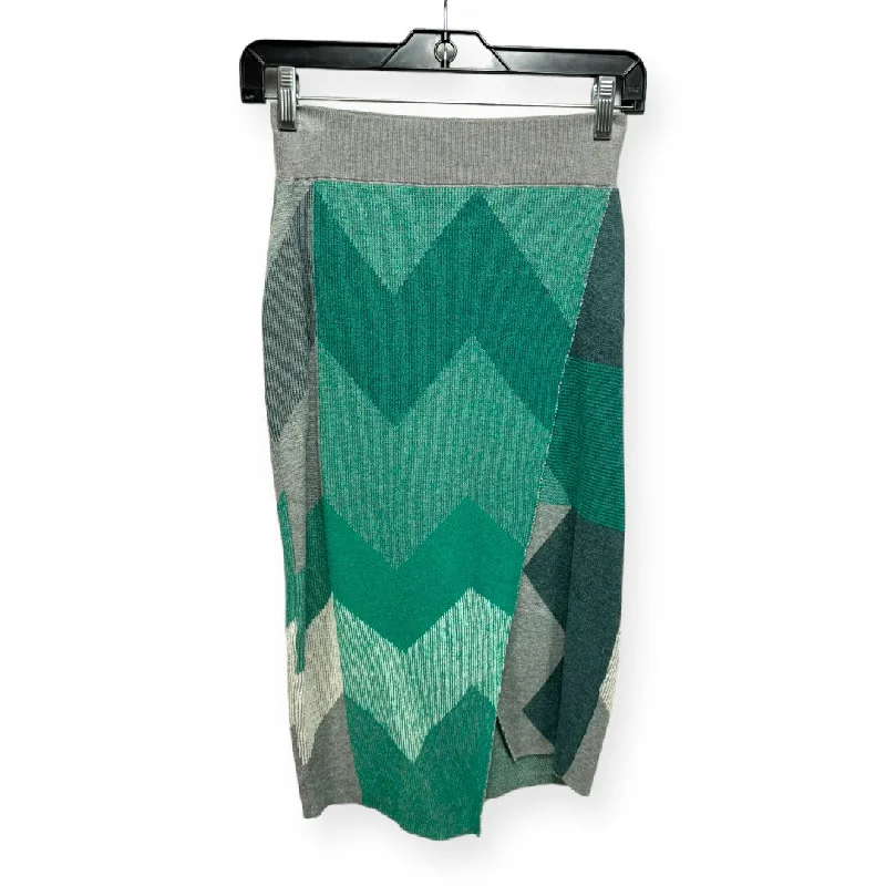 Knit Skirt Midi By Moth In Chevron Pattern, Size: Xs Casual Midi Look