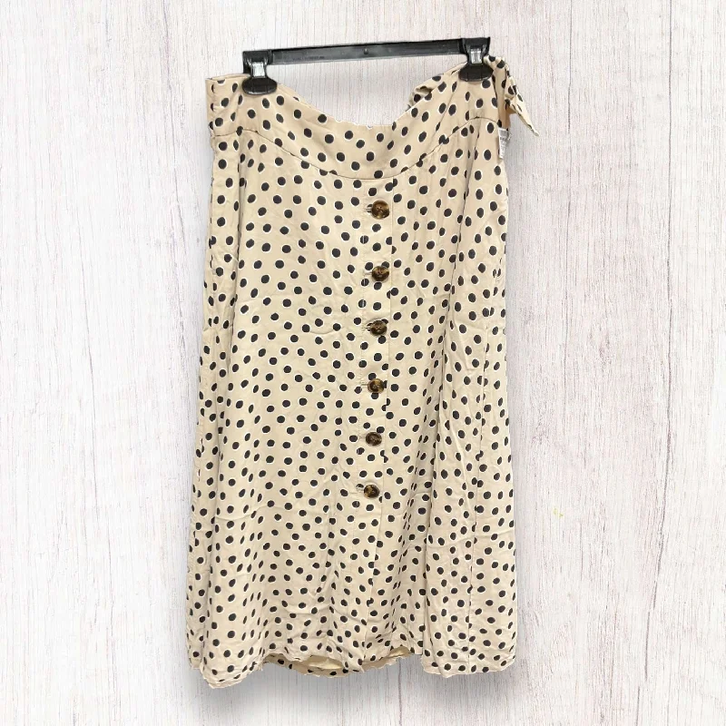 Polkadot Pattern Skirt Midi Ann Taylor, Size 16 Button Midi Skirt