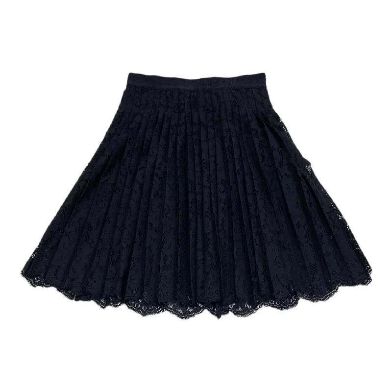 Skirt Midi By Ann Taylor In Navy, Size: Petite   Xs Elegant Satin Skirt