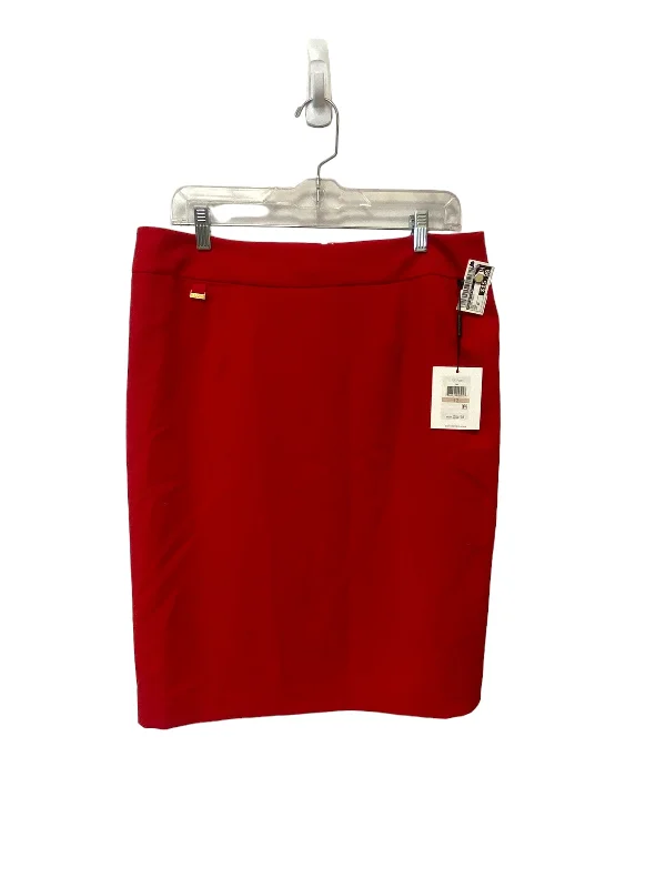 Skirt Midi By Calvin Klein In Red, Size: 12 Boho Chic Midi