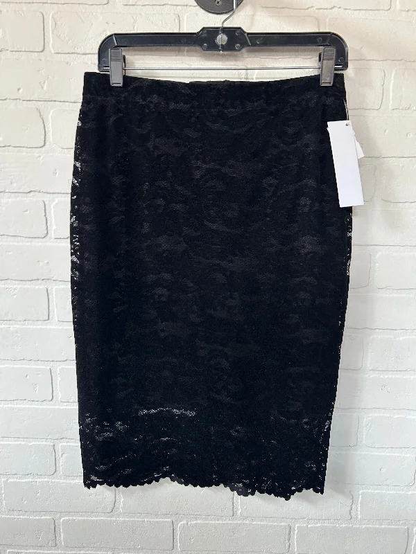 Skirt Midi By Chicos In Black, Size: 2petite Structured Midi Skirt