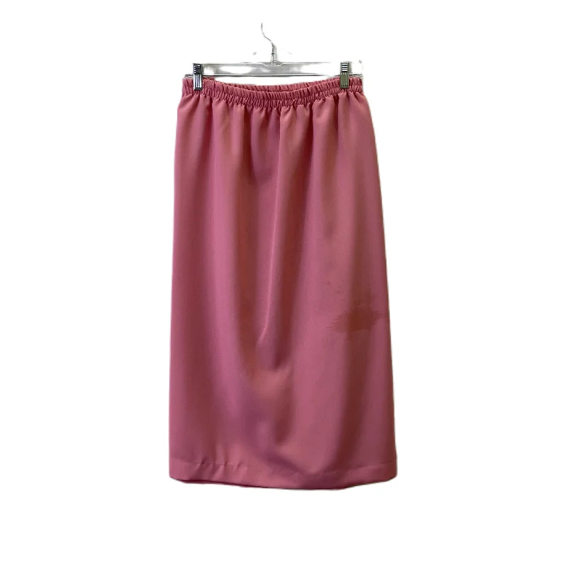 Skirt Midi By Cme In Pink, Size: 26 Satin Midi Skirt