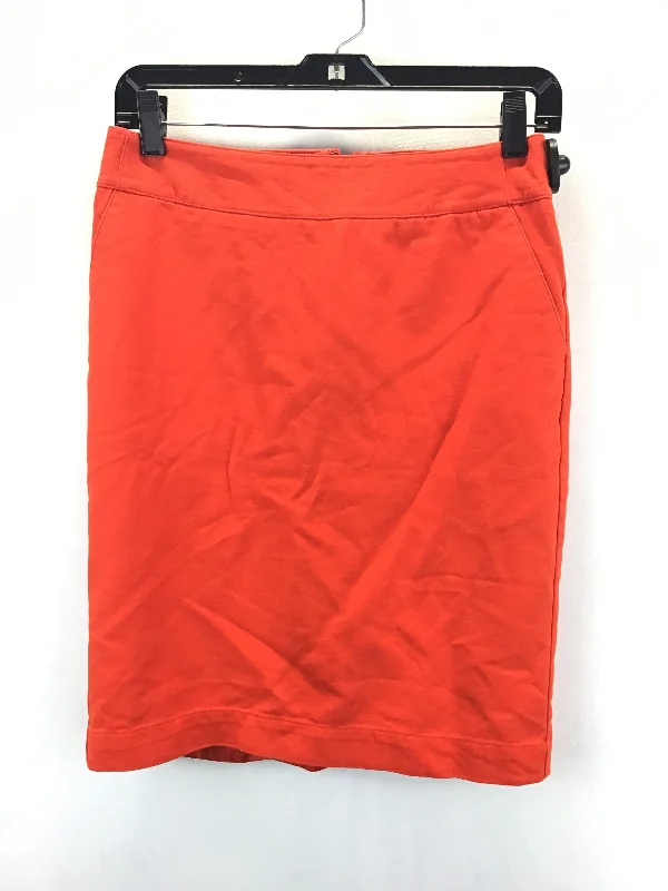 Skirt Midi By Merona In Orange, Size: 2 Soft A-line Skirt