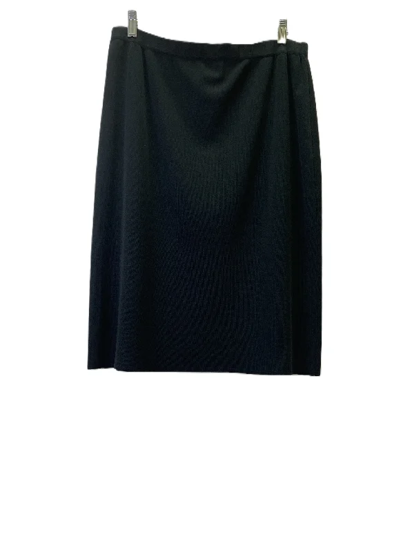 Skirt Midi By Ming Wang In Black, Size: L Wrap Midi Skirt