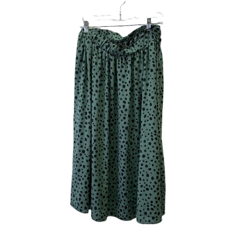 Skirt Midi By Shein In Green, Size: Xl Floral Midi Skirt