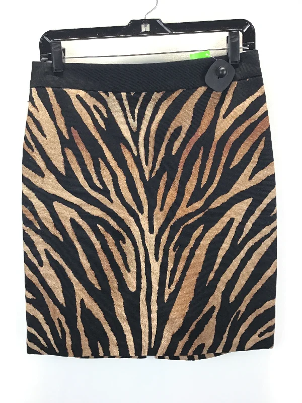 Skirt Midi By White House Black Market In Animal Print, Size: 8 Floral A-line Skirt